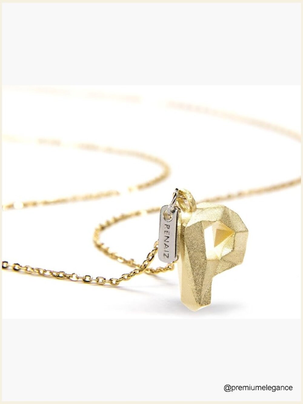 Personalized Initial Necklace 14K Gold Plated Adjustable Chain 14-24"